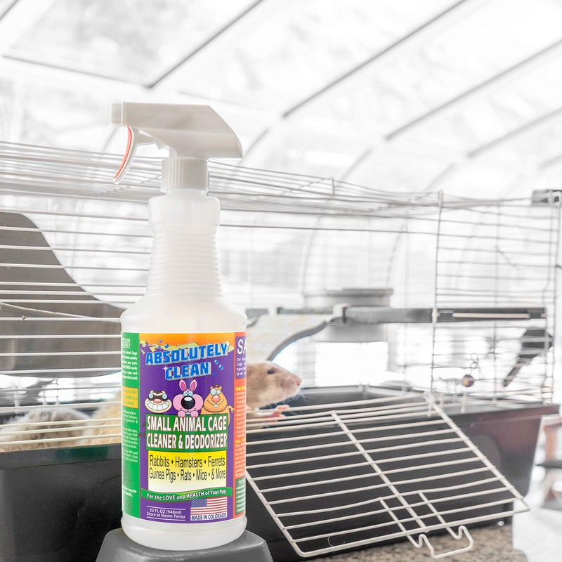 Absolutely Clean Amazing Small Animal Cage Cleaner, Just Spray/Wipe, Easily Removes Messes & Odors - Hamster Cages, Mice, Rat Cage, Guinea Pig Cage, Rabbit Cage, Ferret Cage, Dog Cage - USA Made - Image 4